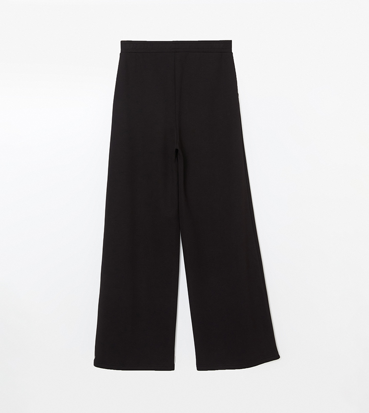 Elastic Waist Wide Leg Sweatpants