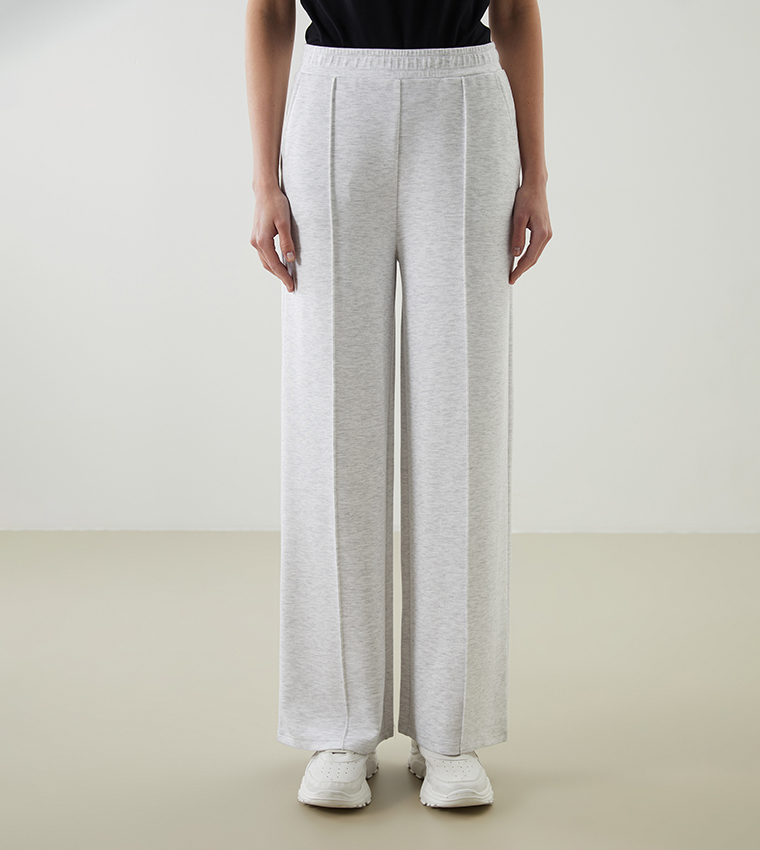 Elastic Waist Wide Leg Sweatpants
