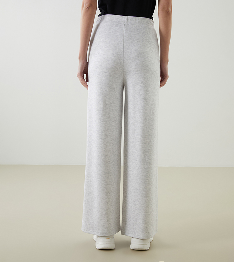 Elastic Waist Wide Leg Sweatpants