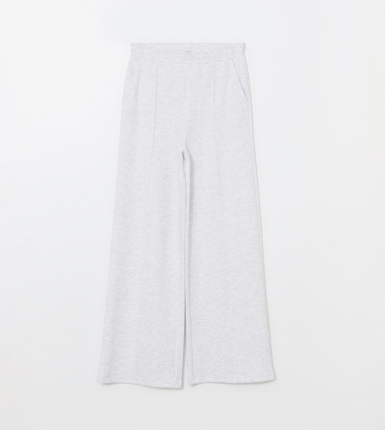 Elastic Waist Wide Leg Sweatpants