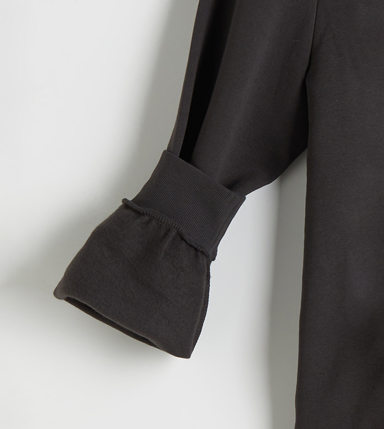 High Neck Half-Zipper Sweatshirt