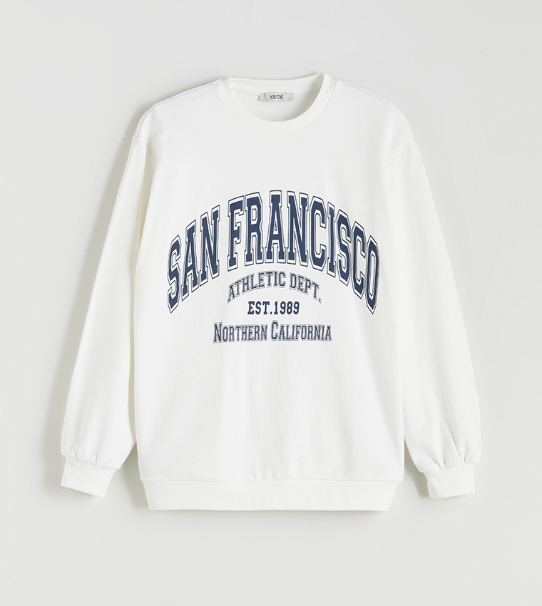 Printed Crew Neck Sweatshirt