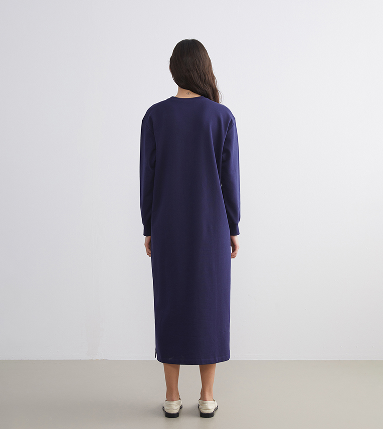 Long sleeve Jersey Midi Dress