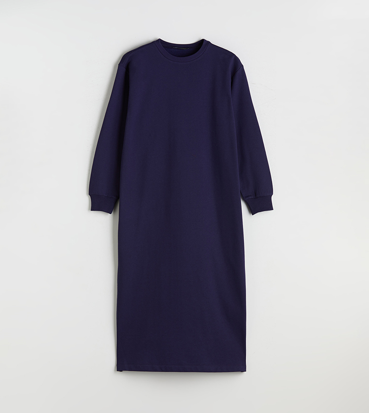 Long sleeve Jersey Midi Dress