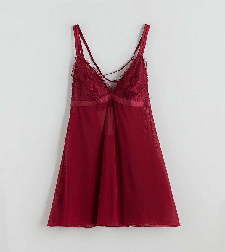 Unpadded Unlined Lacy Babydoll