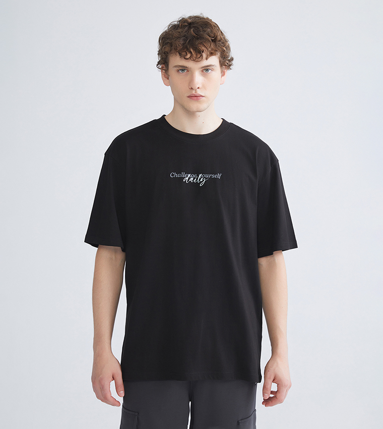 Print Detail Short Sleeves T-Shirt