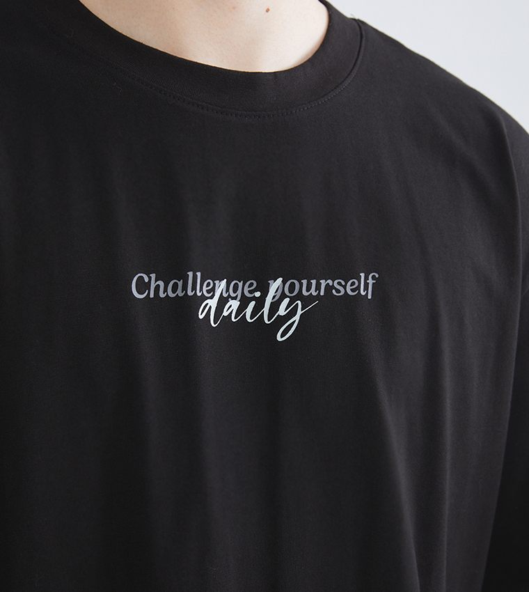 Print Detail Short Sleeves T-Shirt