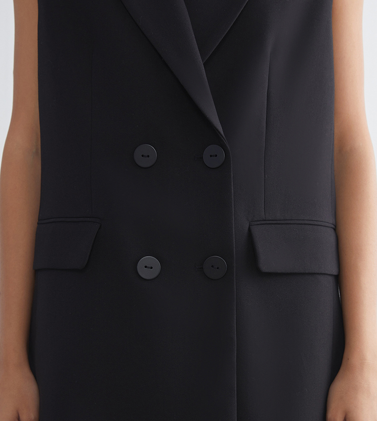 Solid Oversized Waistcoat