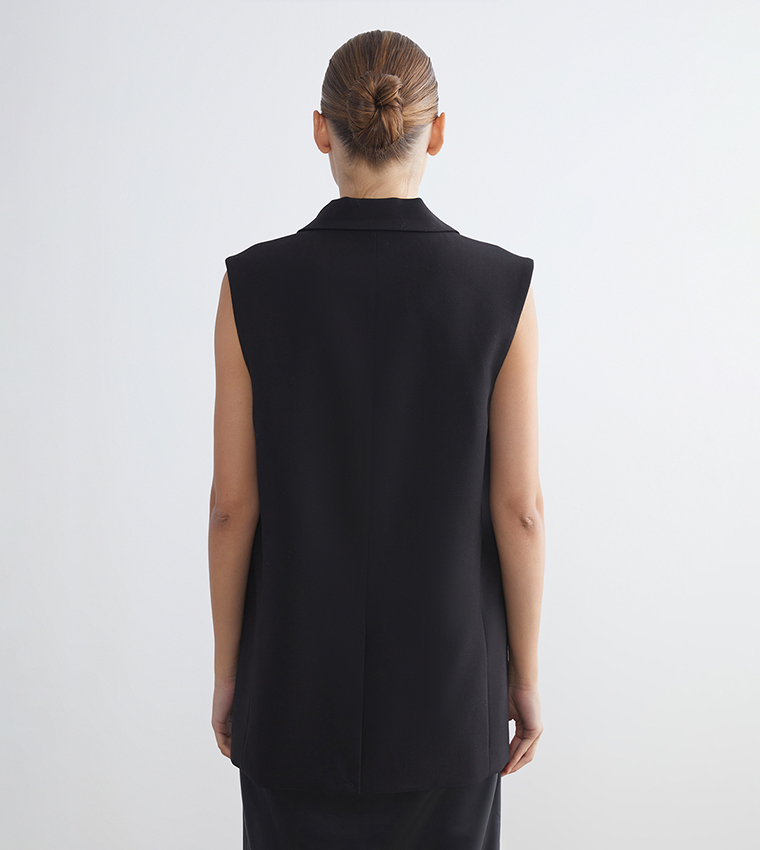 Solid Oversized Waistcoat