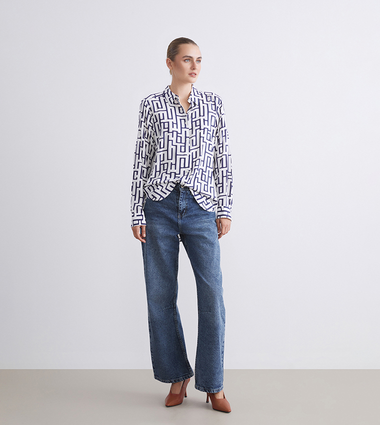 Patterned Long Sleeves Shirt
