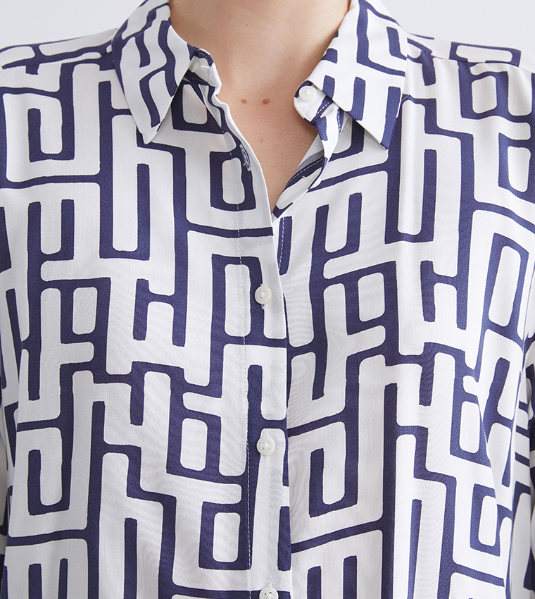 Patterned Long Sleeves Shirt