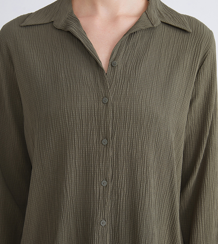 Textured Long Sleeves Shirt