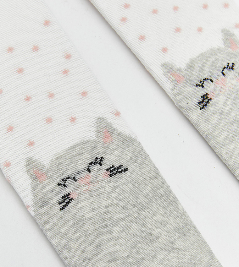 Pack of 2 Patterned Tights