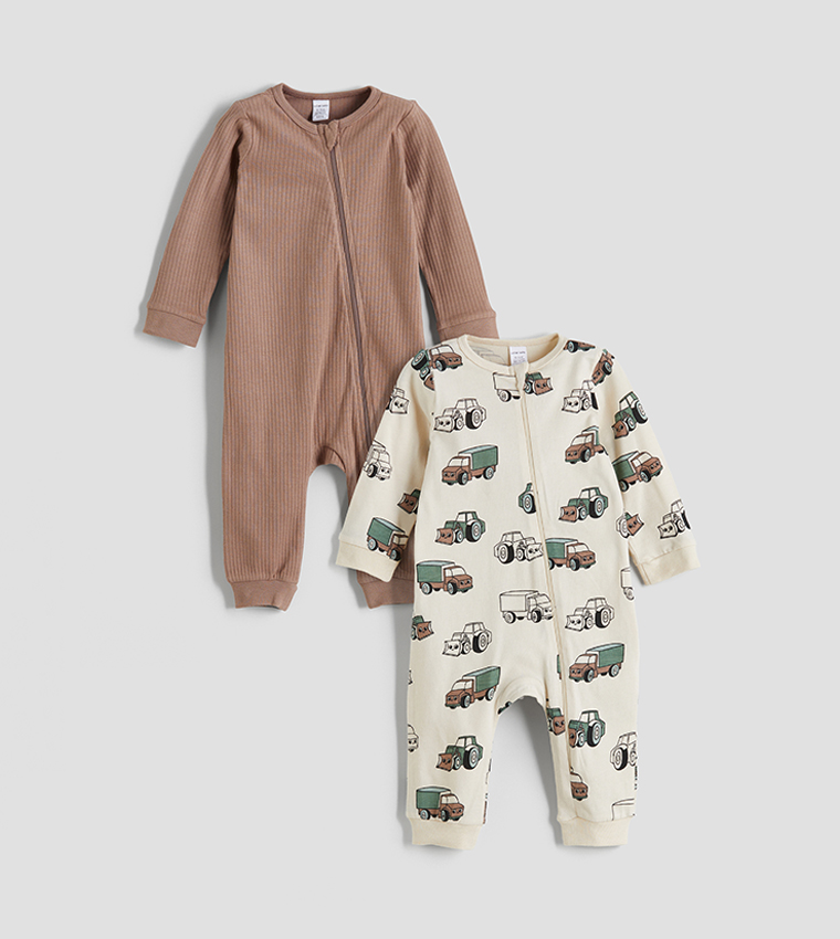 2-Pack Long Sleeves Sleepsuits