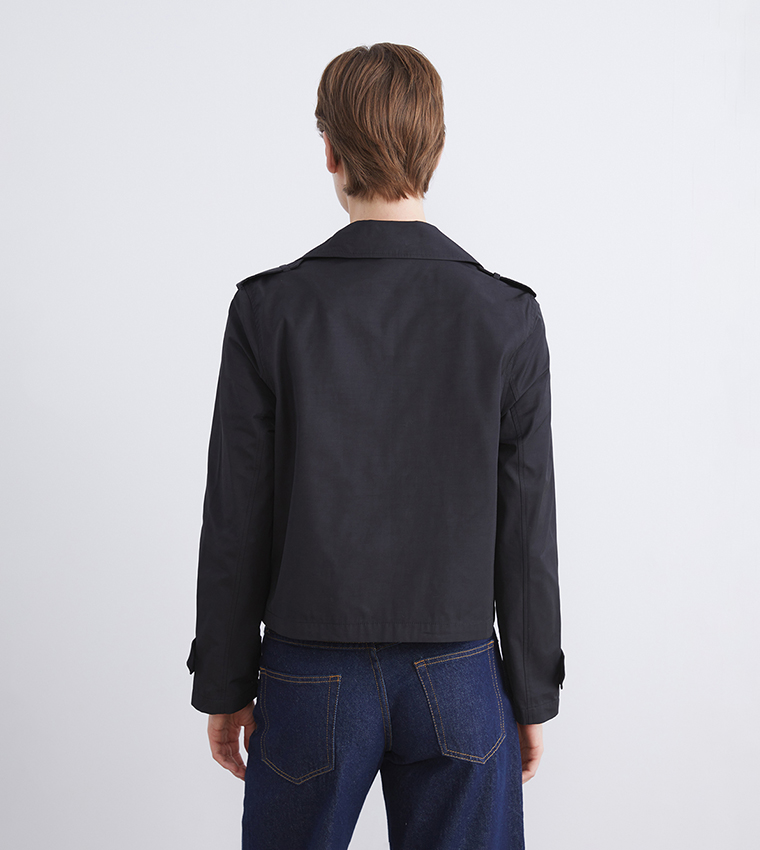 Double Breasted Long Sleeves Trenchcoat