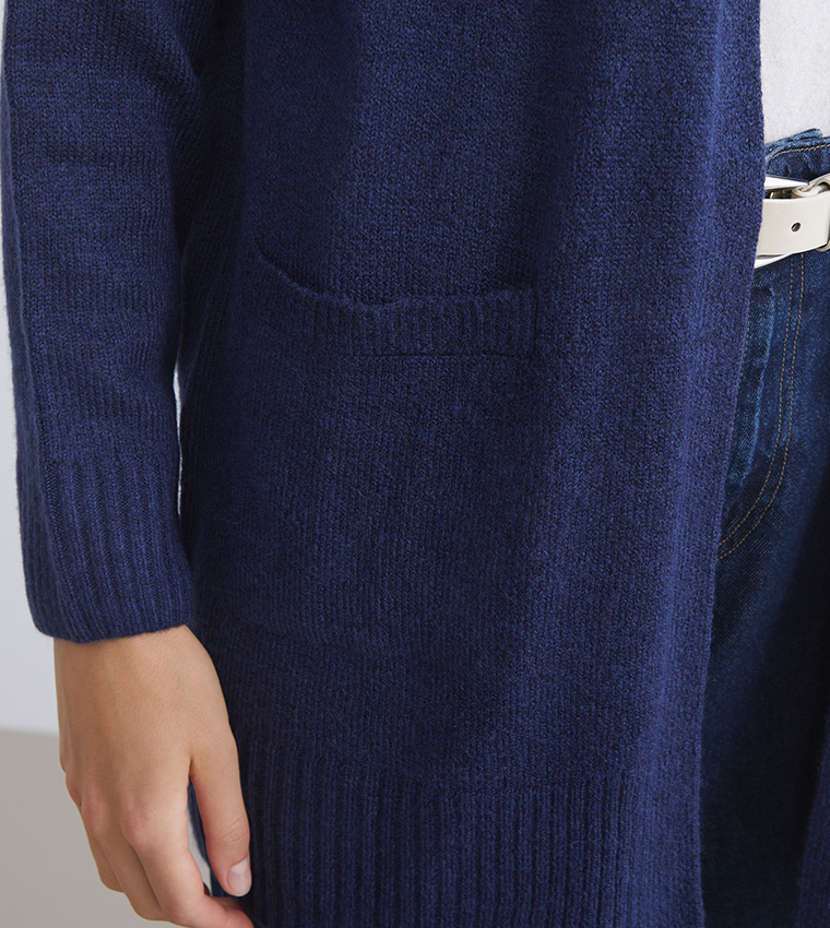 Solid Long Sleeves Knit Cardigan