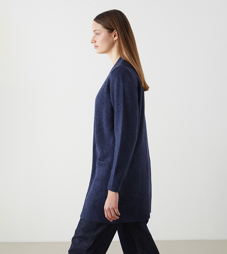 Solid Long Sleeves Knit Cardigan