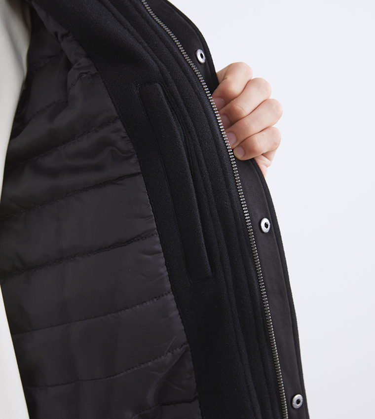 SOUTHBLUE Solid Standard Fit Long Sleeves Coat