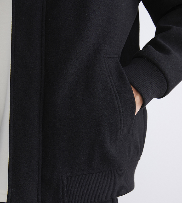 SOUTHBLUE Solid Standard Fit Long Sleeves Coat