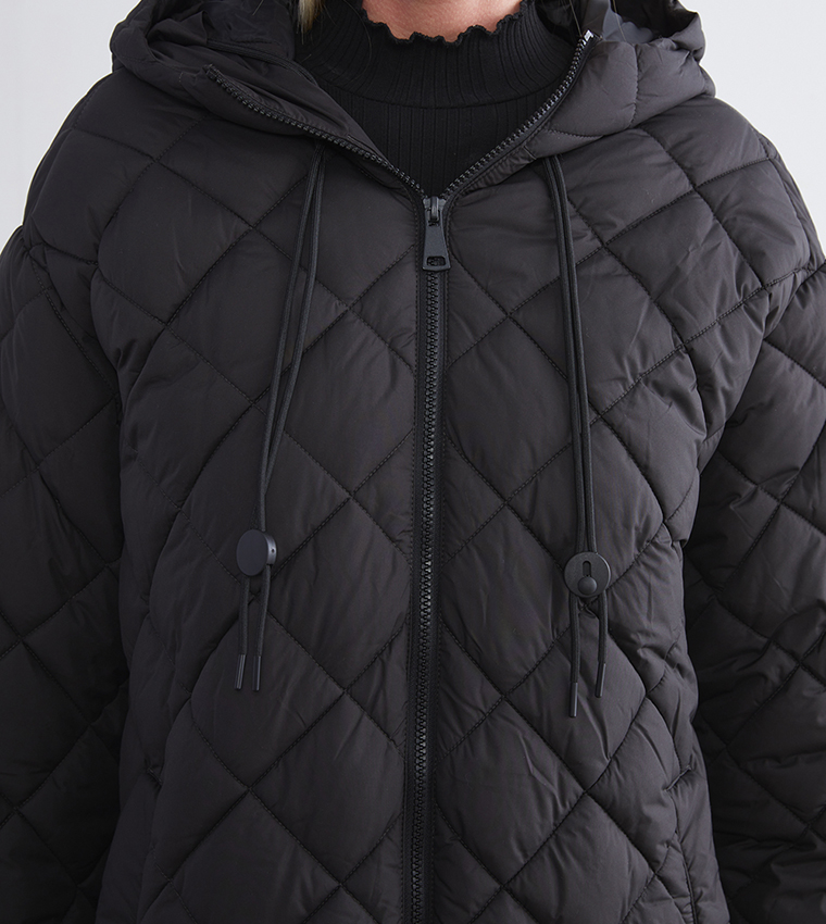Classic Hooded Long Sleeves Puffer Coat
