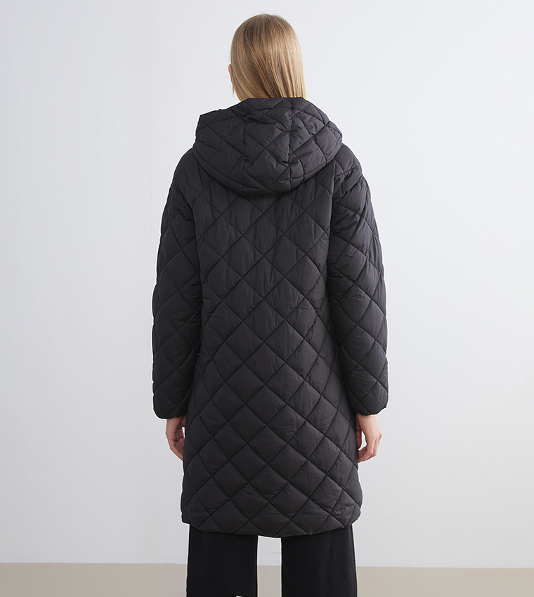Classic Hooded Long Sleeves Puffer Coat