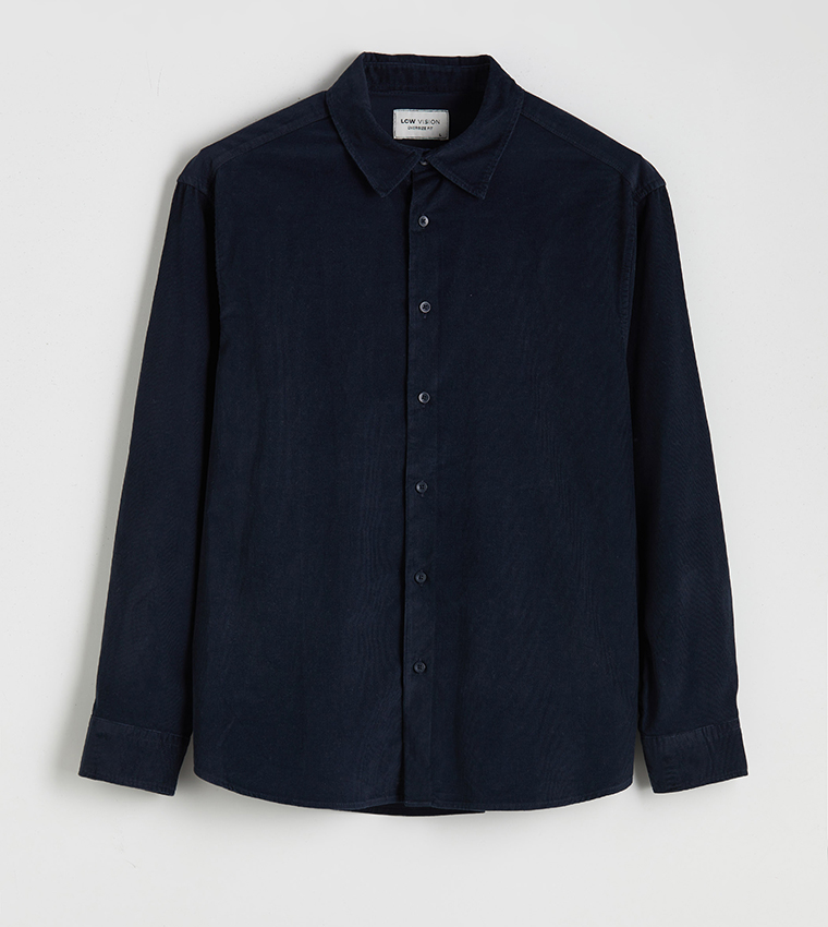 Solid Long Sleeves Velvet Shirt