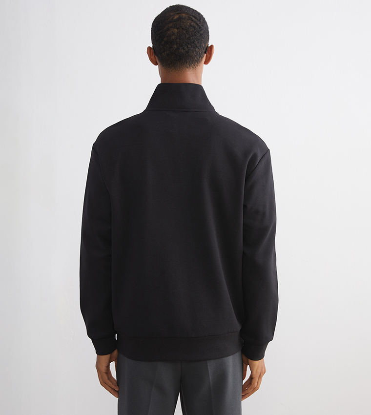 Zipper Neck Long Sleeves Sweatshirt