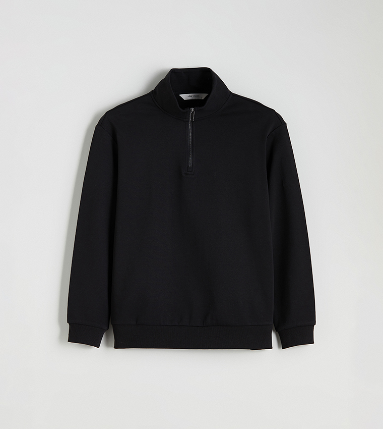 Zipper Neck Long Sleeves Sweatshirt