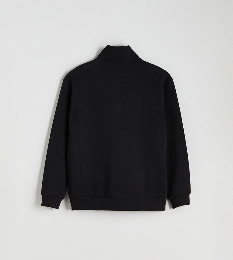 Zipper Neck Long Sleeves Sweatshirt