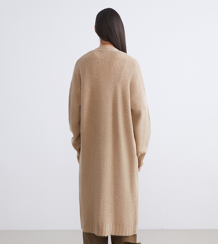 كارديجان طويل اوفرسايز محبوك كم طويل 