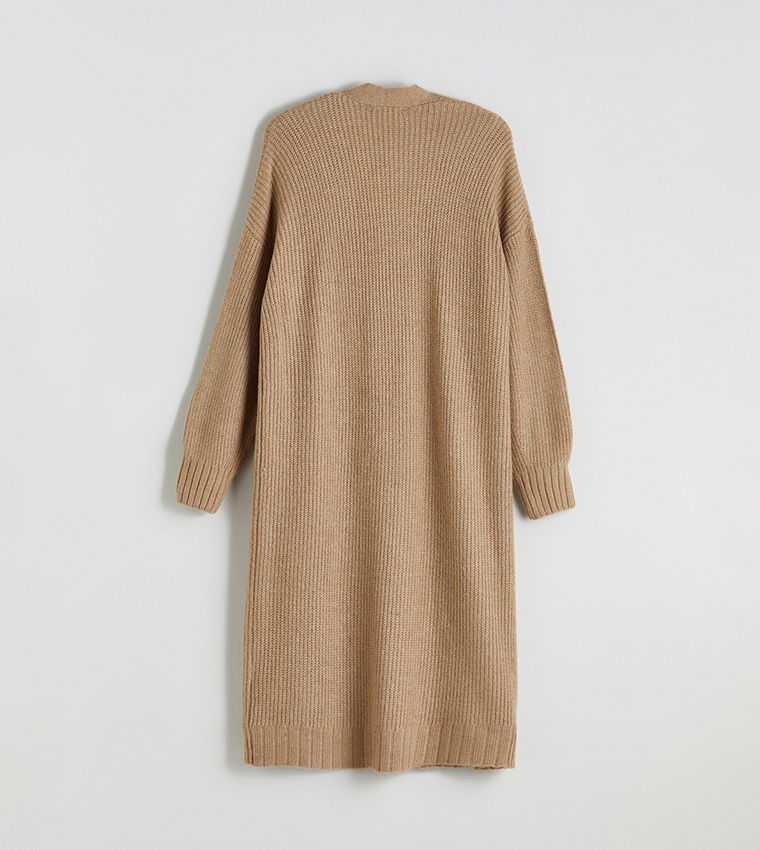 كارديجان طويل اوفرسايز محبوك كم طويل 