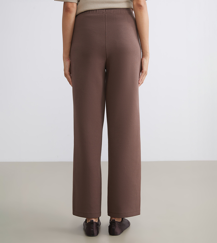 Elastic Waist Wide Leg Sweatpants