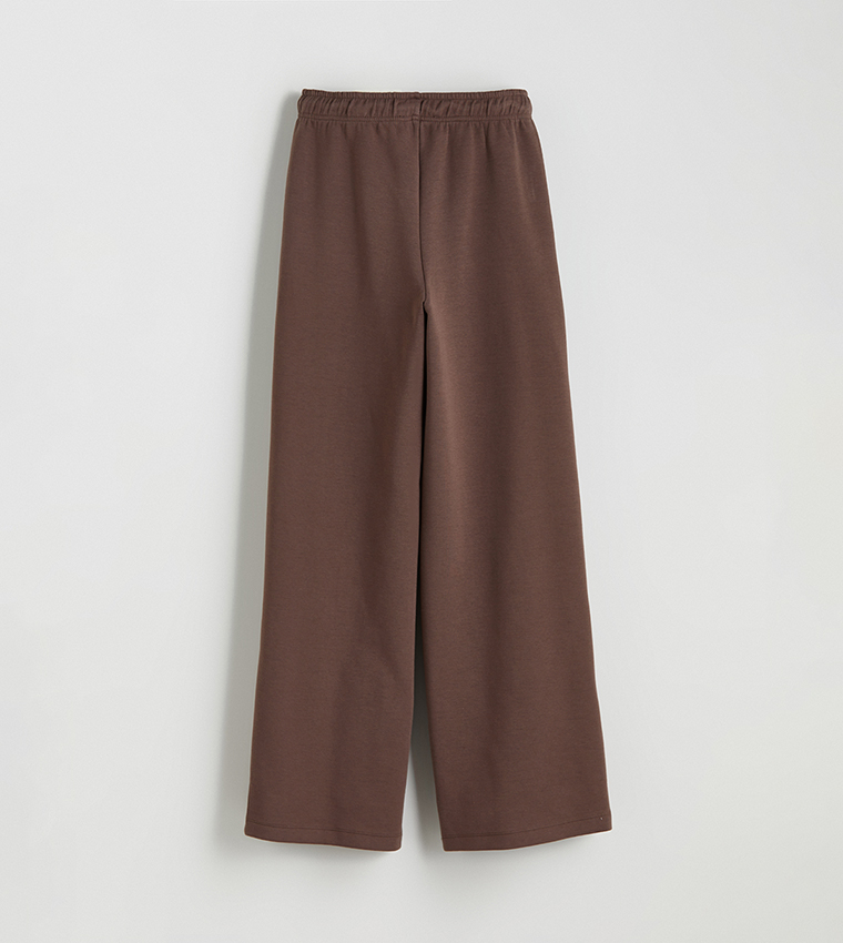 Elastic Waist Wide Leg Sweatpants