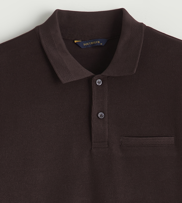 Solid Long Sleeves Collared Sweatshirt