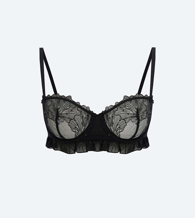 Lace Detail Strapless Bra