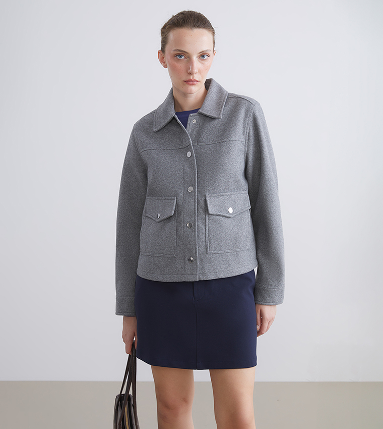 Washed Long Sleeves Cachet Jacket