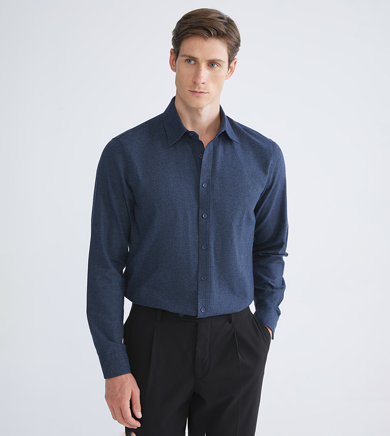SOUTHBLUE Solid Regular Fit Long Sleeves Shirt