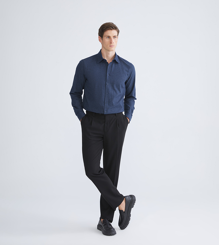 SOUTHBLUE Solid Regular Fit Long Sleeves Shirt