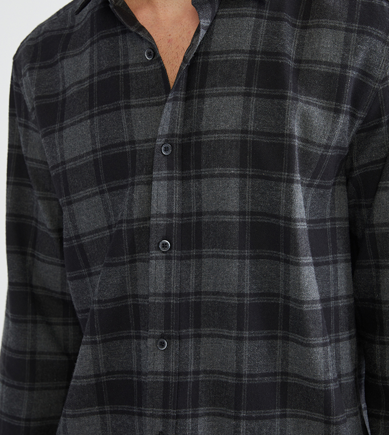 Plaid Regular Fit Long Sleeves Shirt