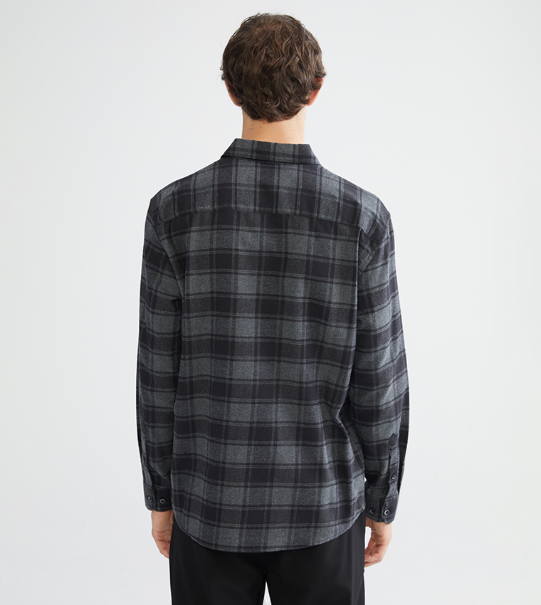 Plaid Regular Fit Long Sleeves Shirt