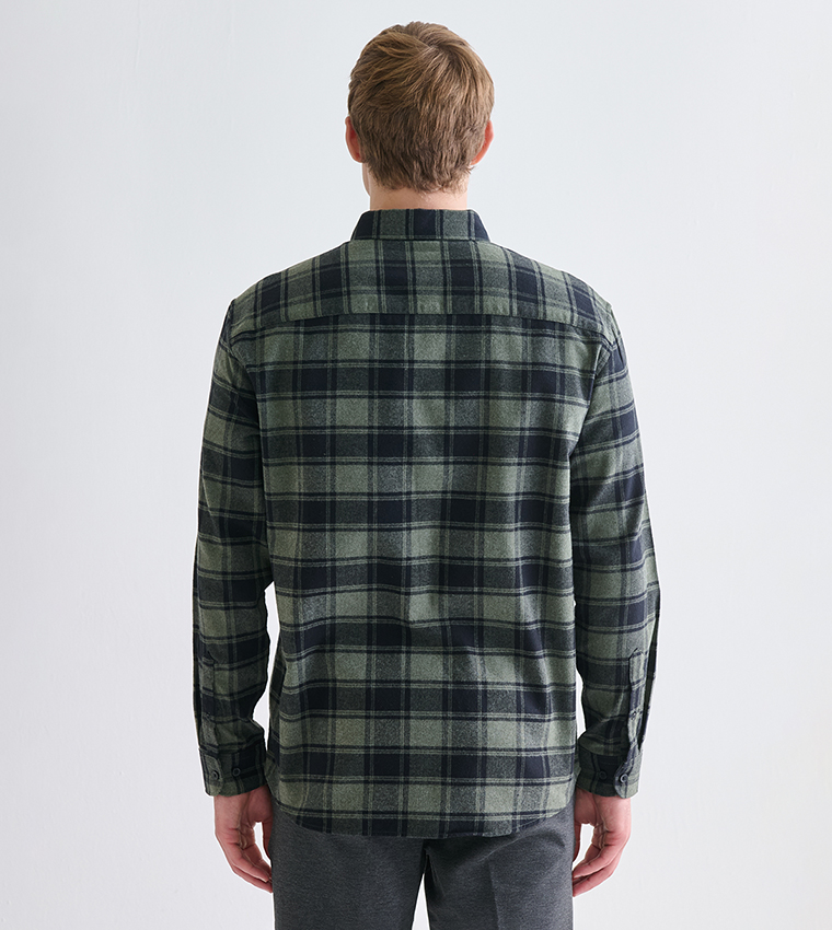 Plaid Regular Fit Long Sleeves Shirt