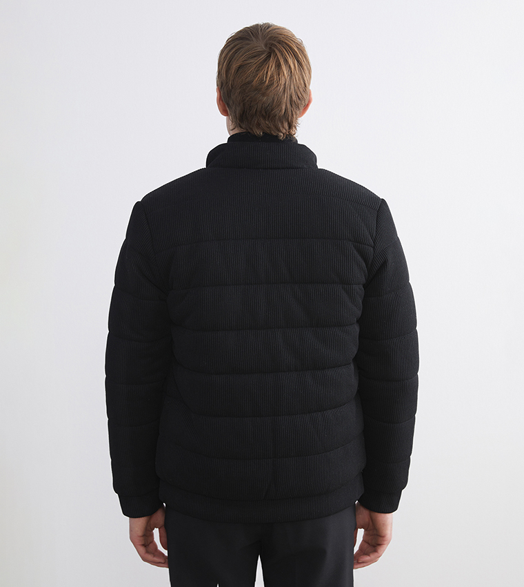 Zip-Through Slim Fit Puffer Jacket