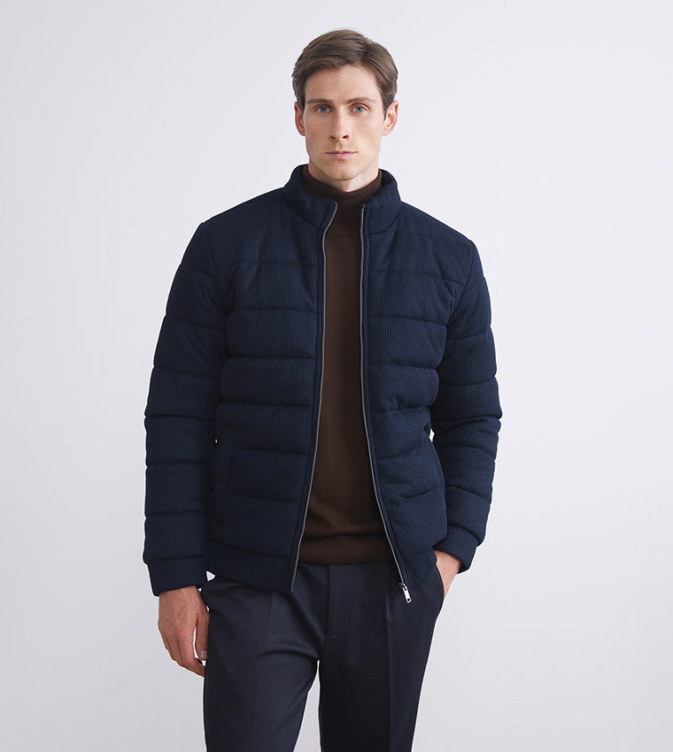 Zip-Through Slim Fit Puffer Jacket