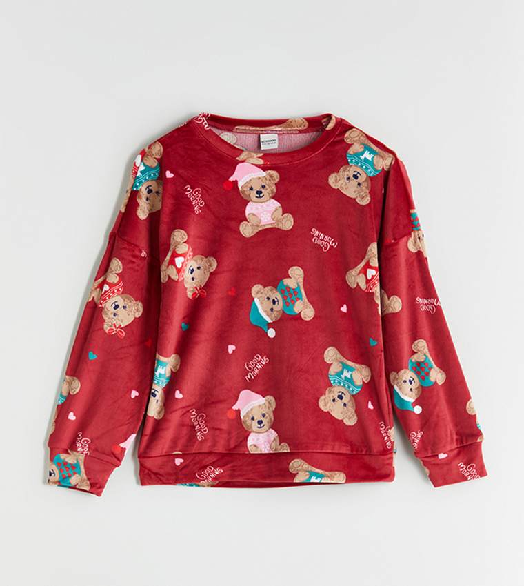 Printed Long Sleeves Pyjama Set