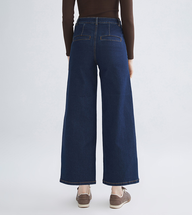 Washed High Waist Wide Leg Jeans