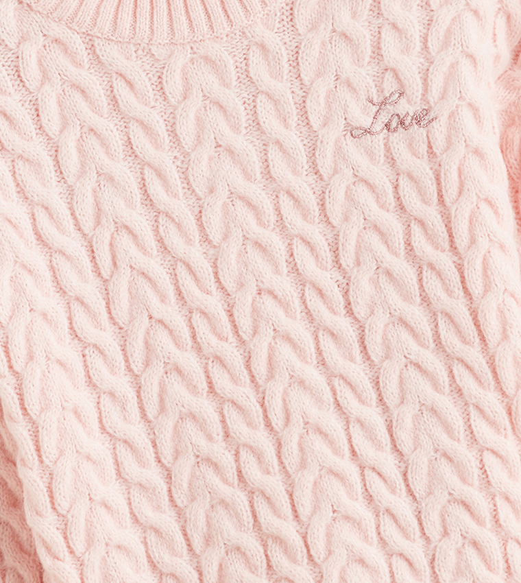 سويتر أطفال محبوك كم طويل