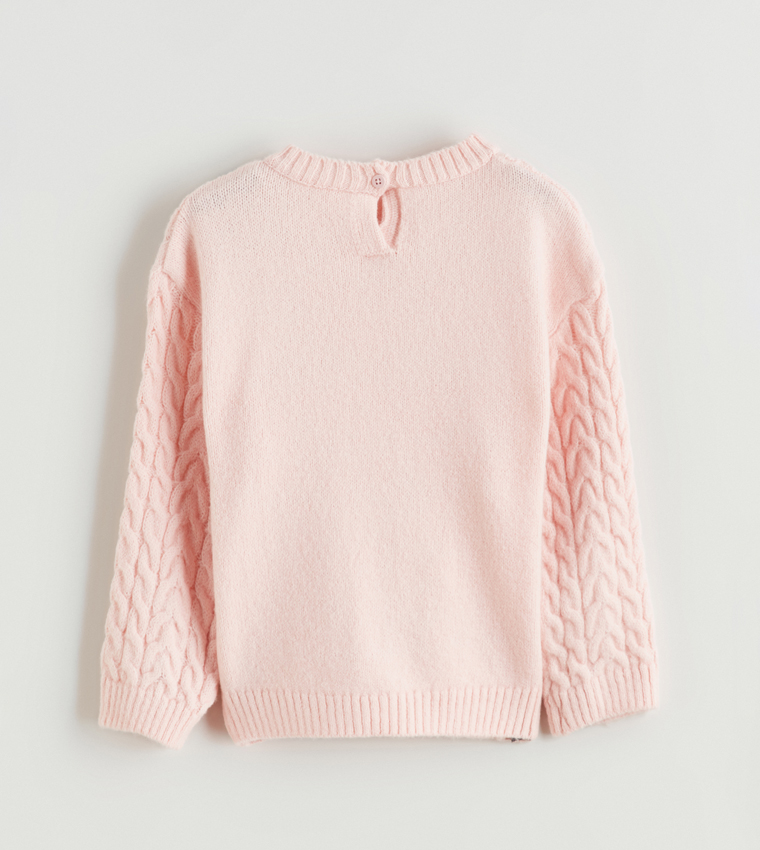 سويتر أطفال محبوك كم طويل