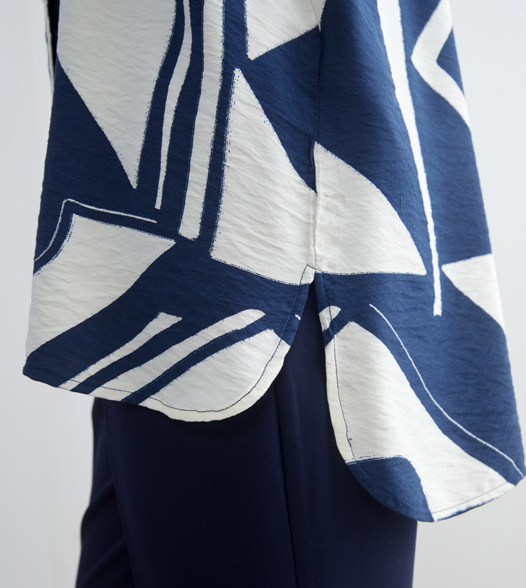 Patterned Long Sleeves Tunic