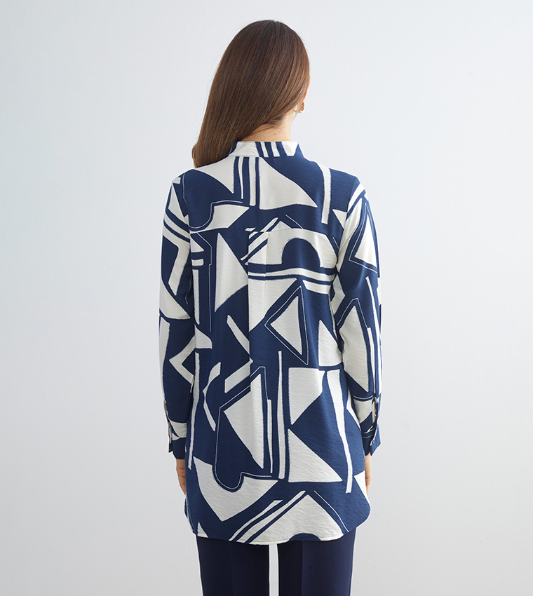 Patterned Long Sleeves Tunic
