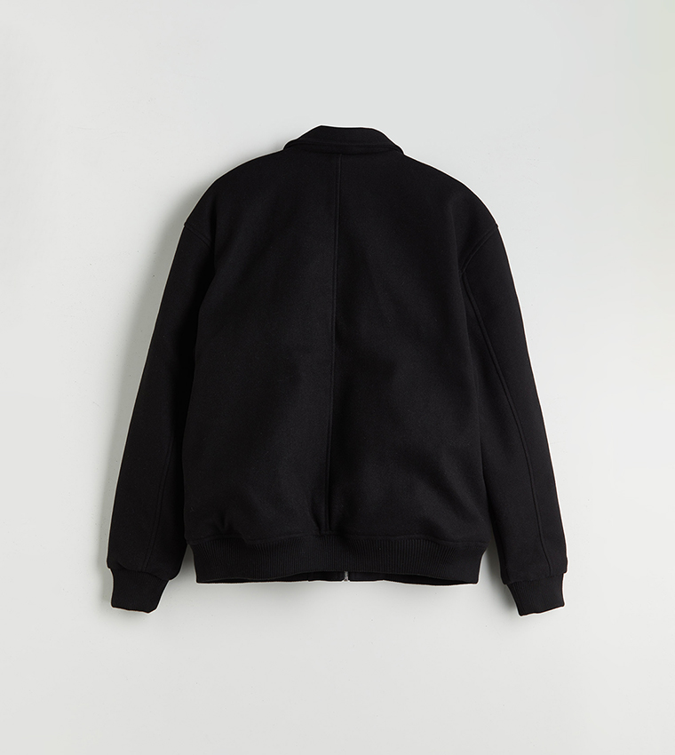 VISION Solid Zip-Through Standard Fit Overcoat